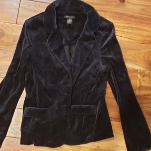 BCBG women's Black Velvet Blazer